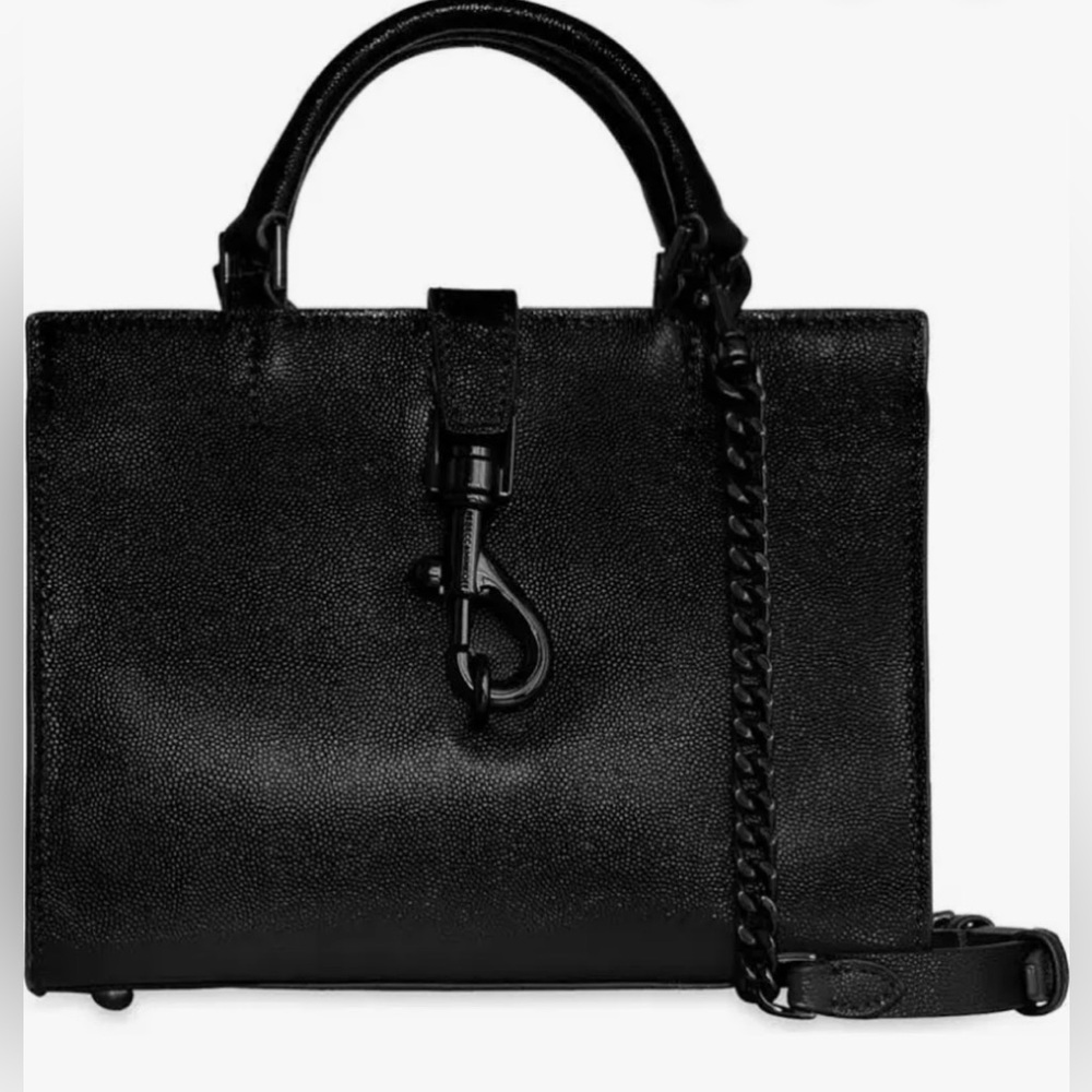 Rebecca Minkoff Rider Mini Tote Black Shellac Crossbody Bag